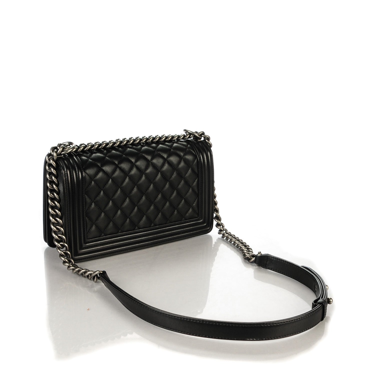 Chanel Calfskin Quilted Medium Boy Flap Black 3 of 8