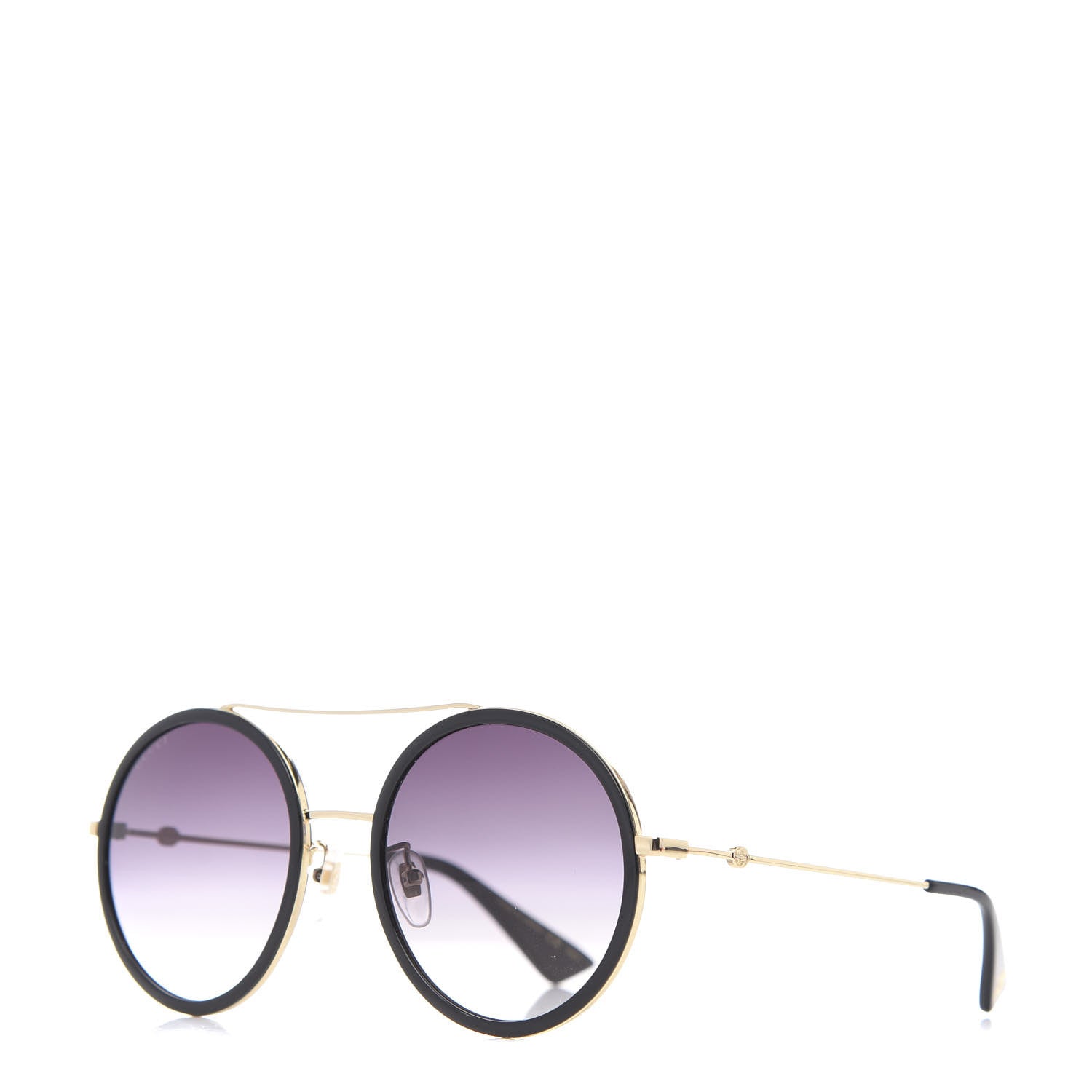 Gucci Round Frame Sunglasses GG0061S Black 1 of 6