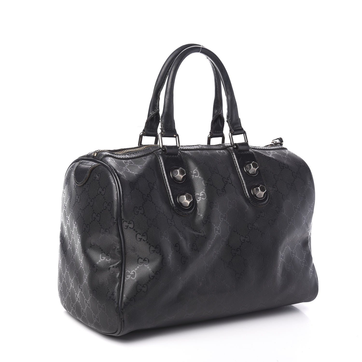 Gucci Imprime Monogram Medium Joy Stud Boston Black 2 of 14