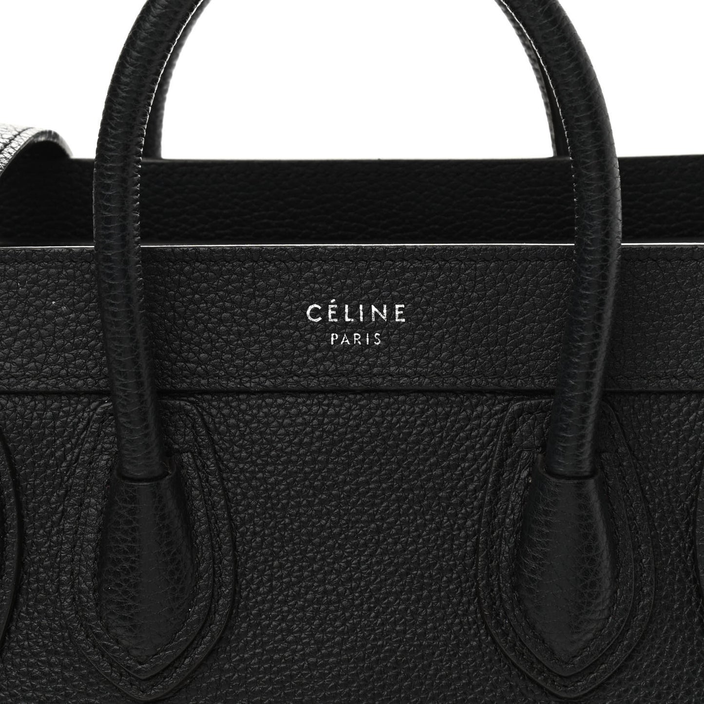 Drummed Calfskin Nano Luggage Black