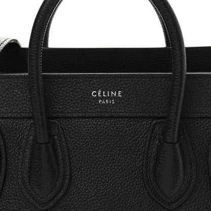 Celine Drummed Calfskin Nano Luggage Black 7 of 13