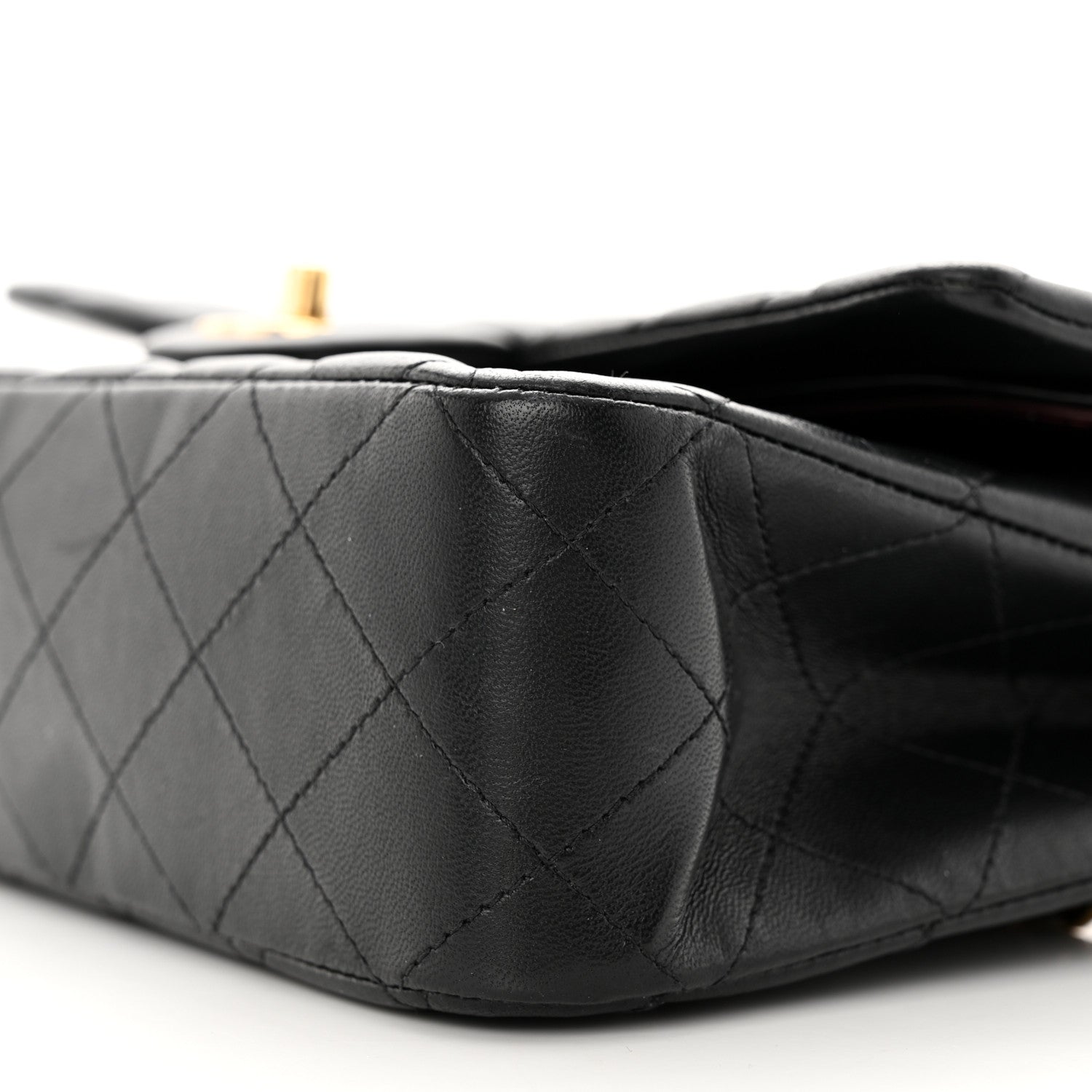 Chanel Lambskin Quilted Medium Double Flap Black 9 of 16