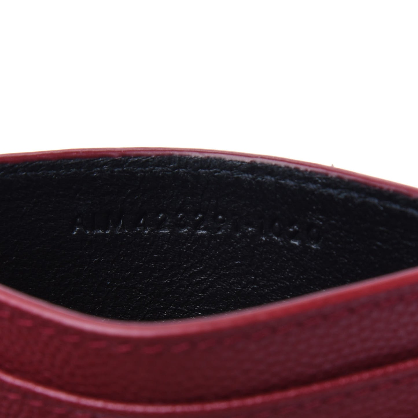Grain De Poudre Matelasse Chevron Monogram Credit Card Case Opyum Red