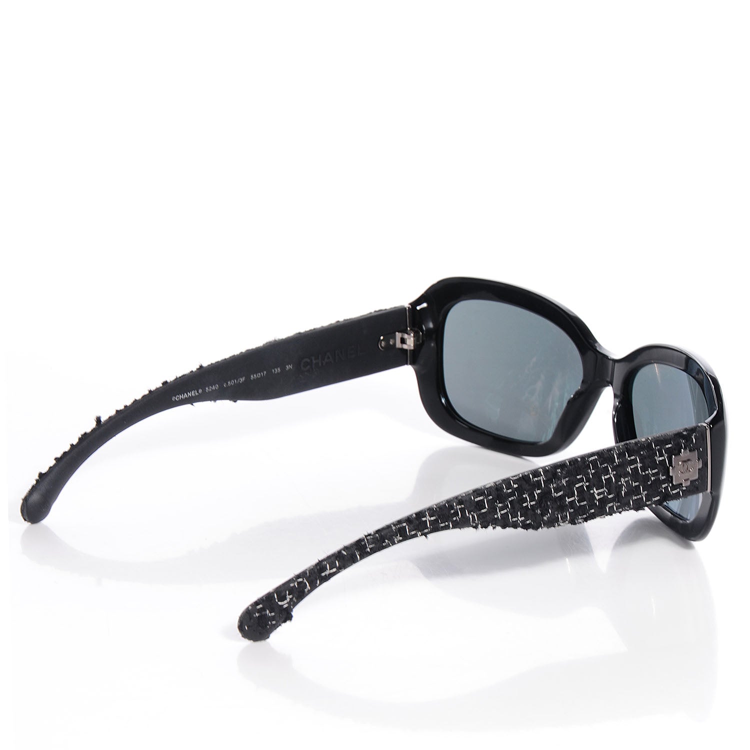 Chanel Tweed Boy CC Sunglasses 5240 Black 2 of 6