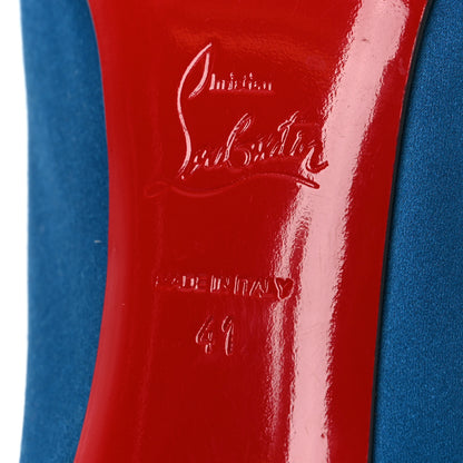 Christian Louboutin Satin Pigalle Follies 100 Pumps 41 Positano 8 of 12