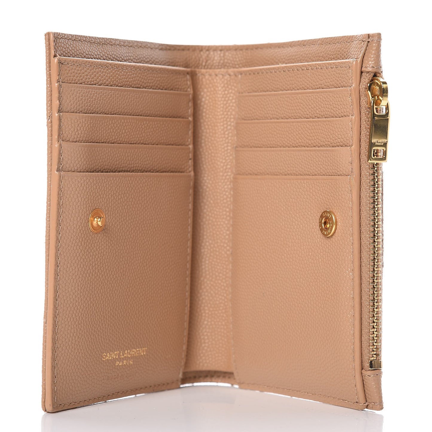 Grain De Poudre Matelasse Chevron Monogram Zipped Two-Part Wallet Cork
