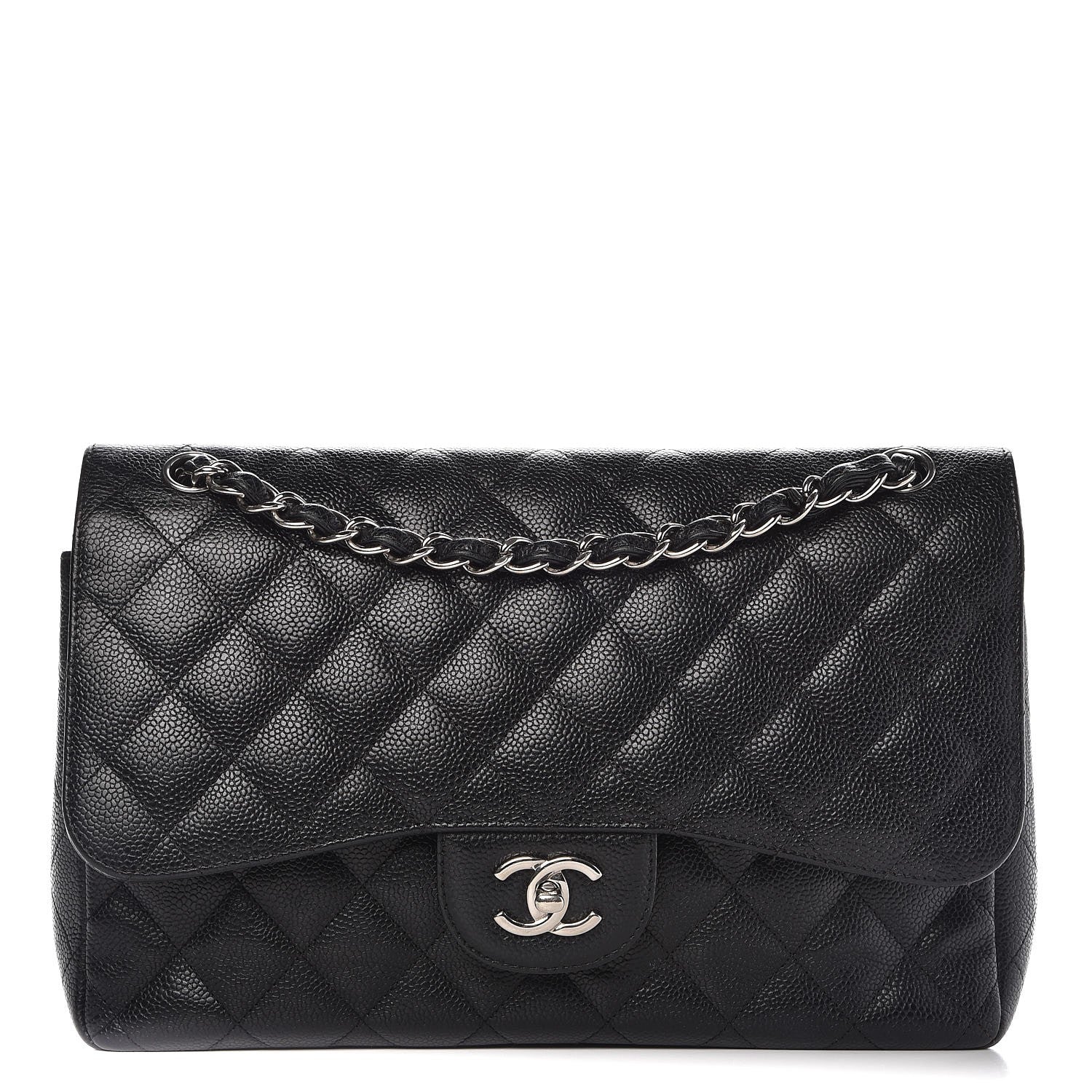 Chanel Caviar Quilted Jumbo Double Flap Black 1 of 12