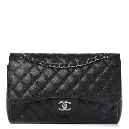Chanel Caviar Quilted Jumbo Double Flap Black 1 of 12