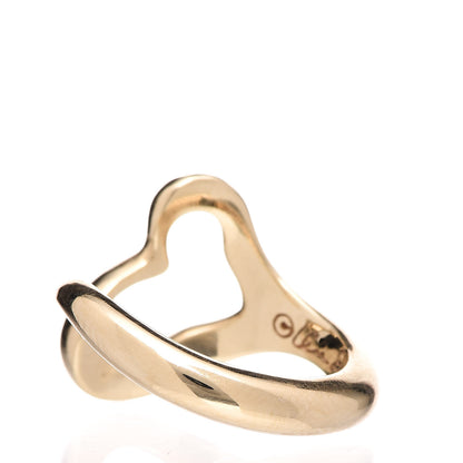 Tiffany 18K Yellow Gold Small Elsa Peretti Open Heart Ring 51 5.75 4 of 8