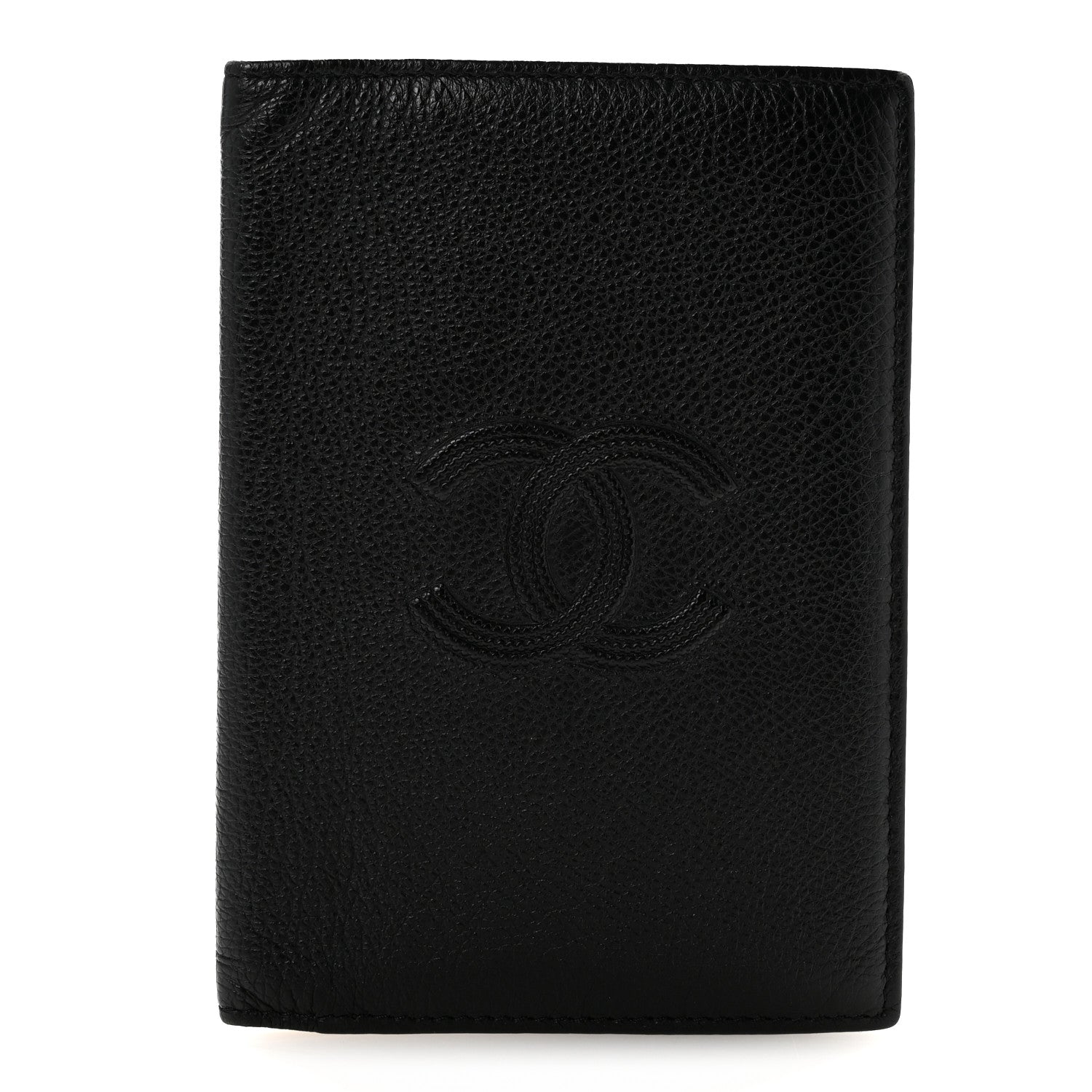 Chanel Grained Calfskin CC Passport Holder Wallet Black 1 of 11