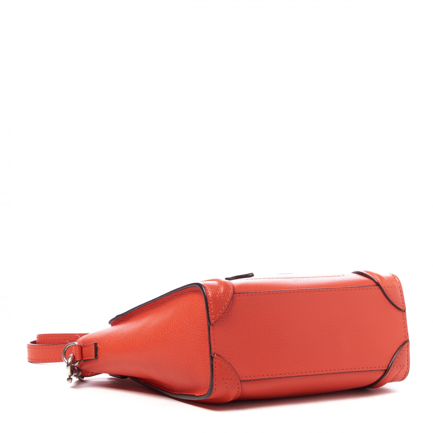 Drummed Calfskin Nano Luggage Vermillion