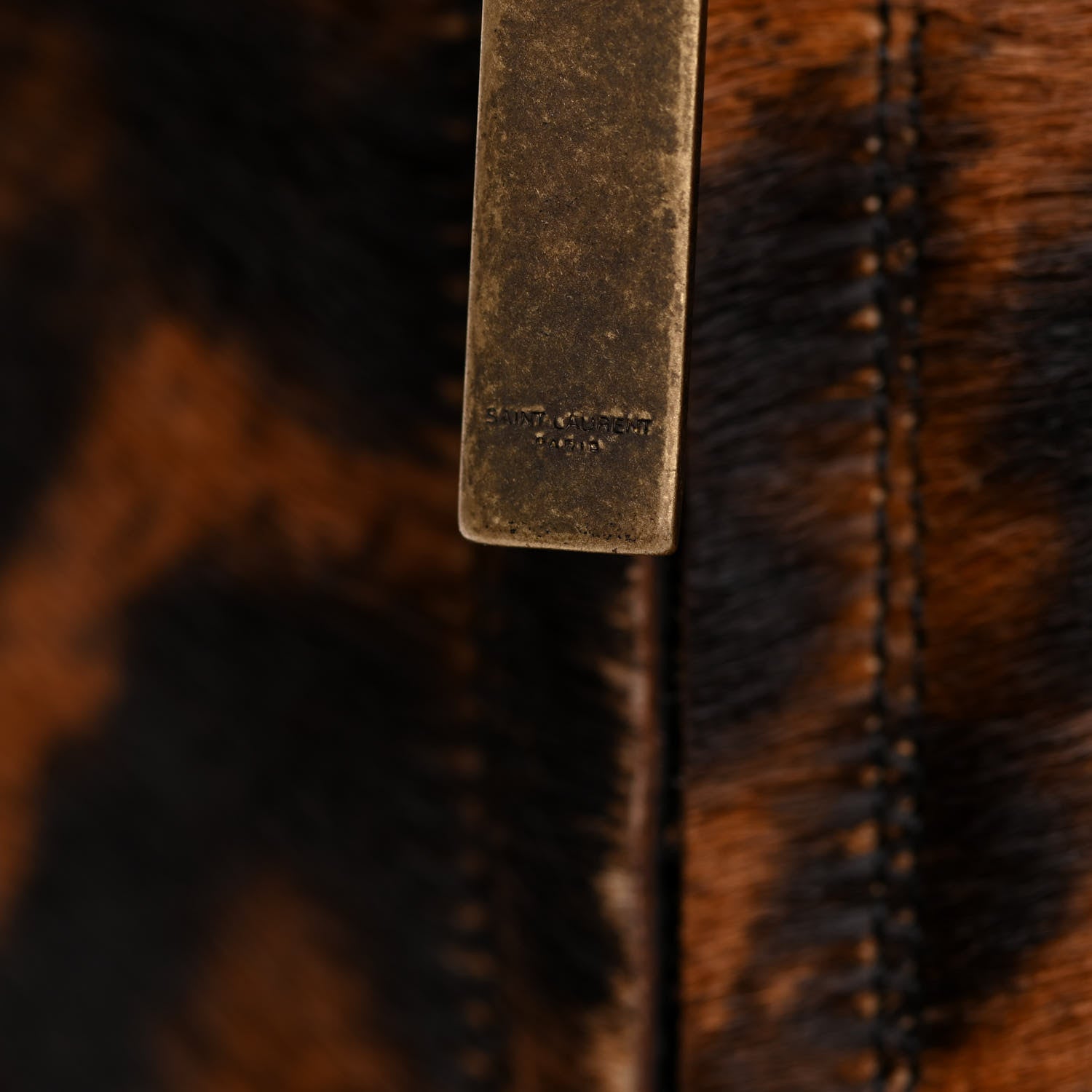 Saint Laurent Pony Hair Joplin Buckle Booties 37.5 Naturale 14 of 15