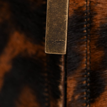 Saint Laurent Pony Hair Joplin Buckle Booties 37.5 Naturale 14 of 15