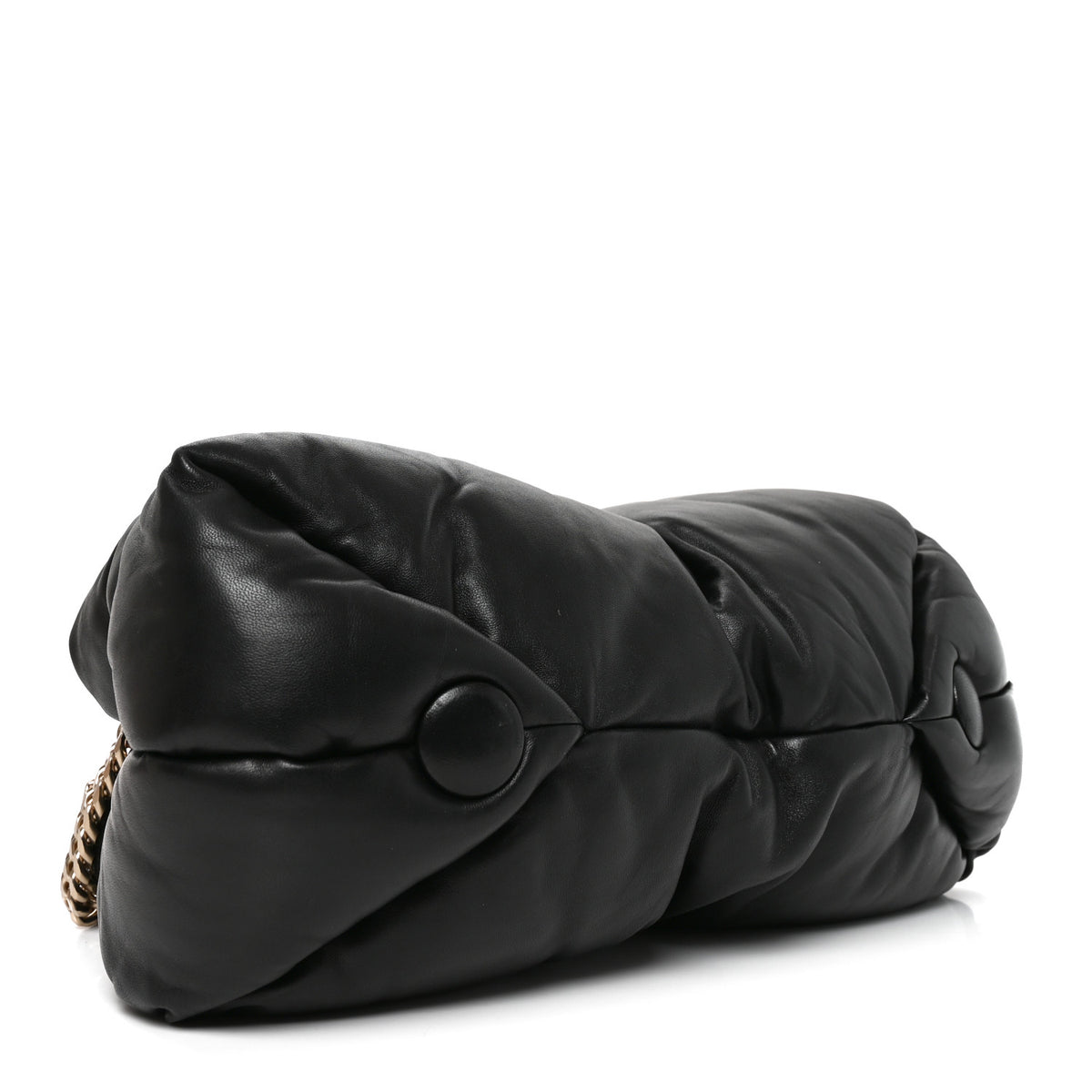 Proenza Schouler Lambskin Puffy Tobo Chain Shoulder Bag Black 4 of 9
