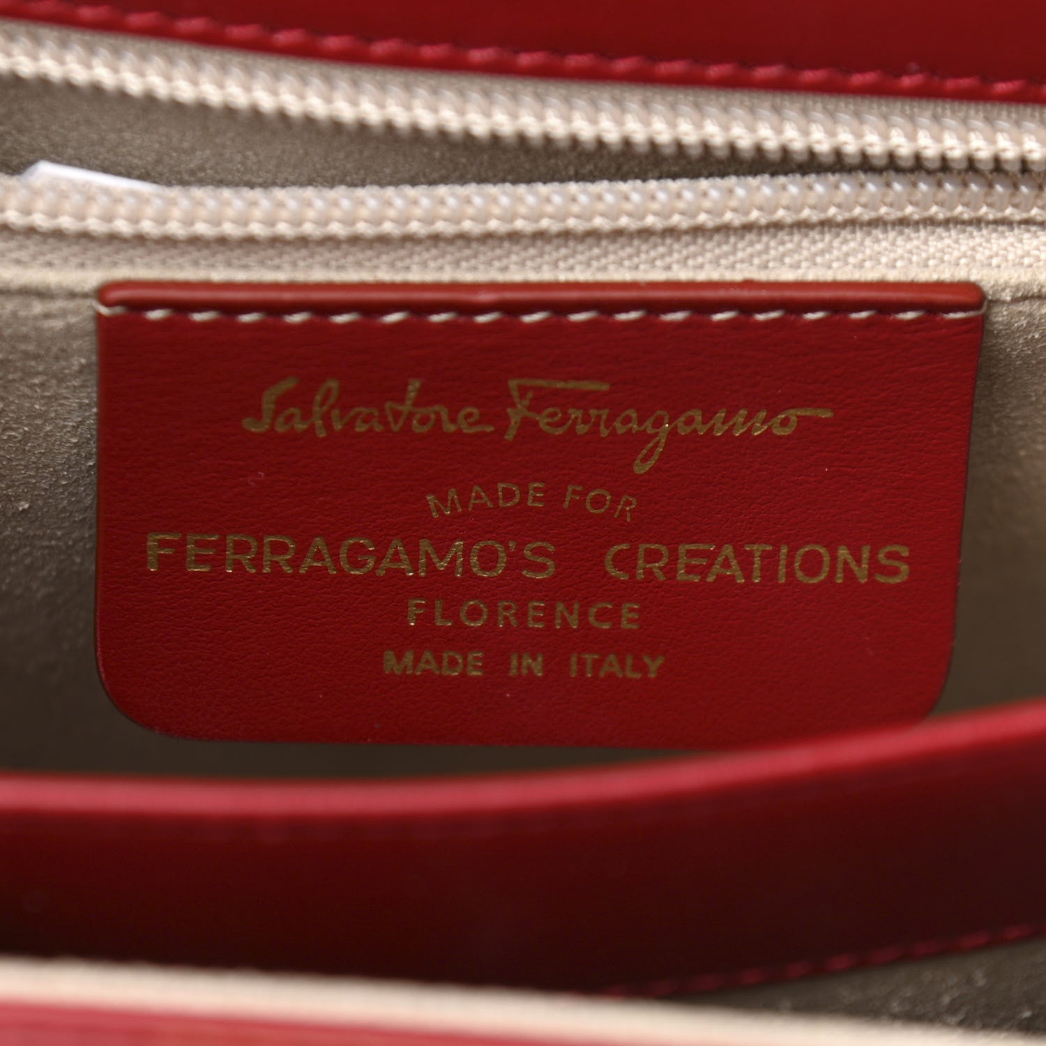 Salvatore Ferragamo Brushed Off Calfskin Small Iconic Top Handle Red 5 of 9