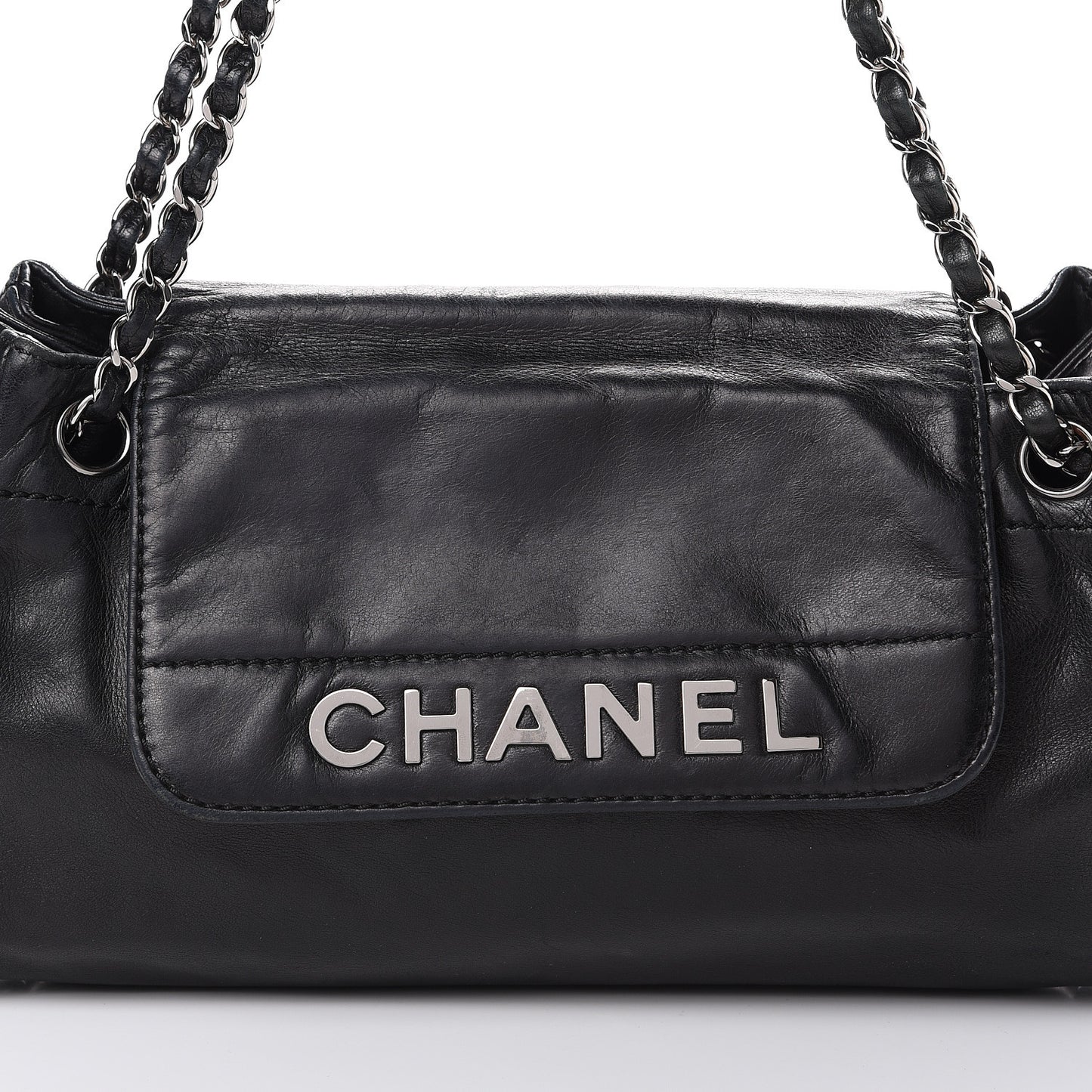 Lambskin Rock and Chic Shoulder Bag Black