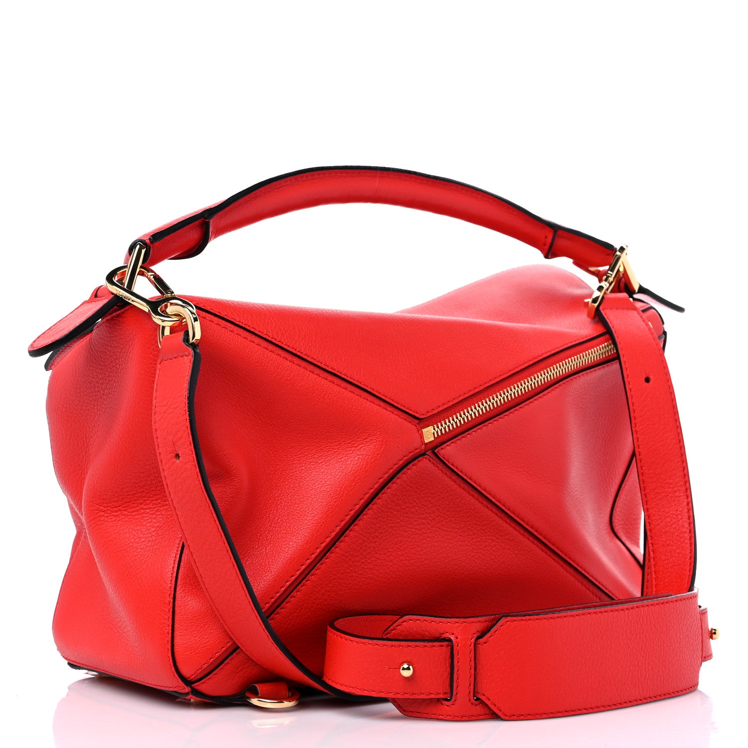 Loewe Calfskin Medium Puzzle Bag Scarlet 3 of 8