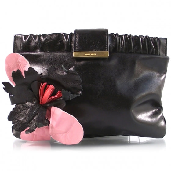 Miu Miu Leather Clutch Black 1 of 7