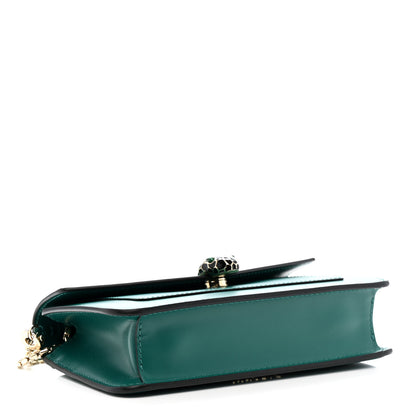 Bulgari Calfskin Serpenti Forever Chain Wallet Emerald Green 4 of 12