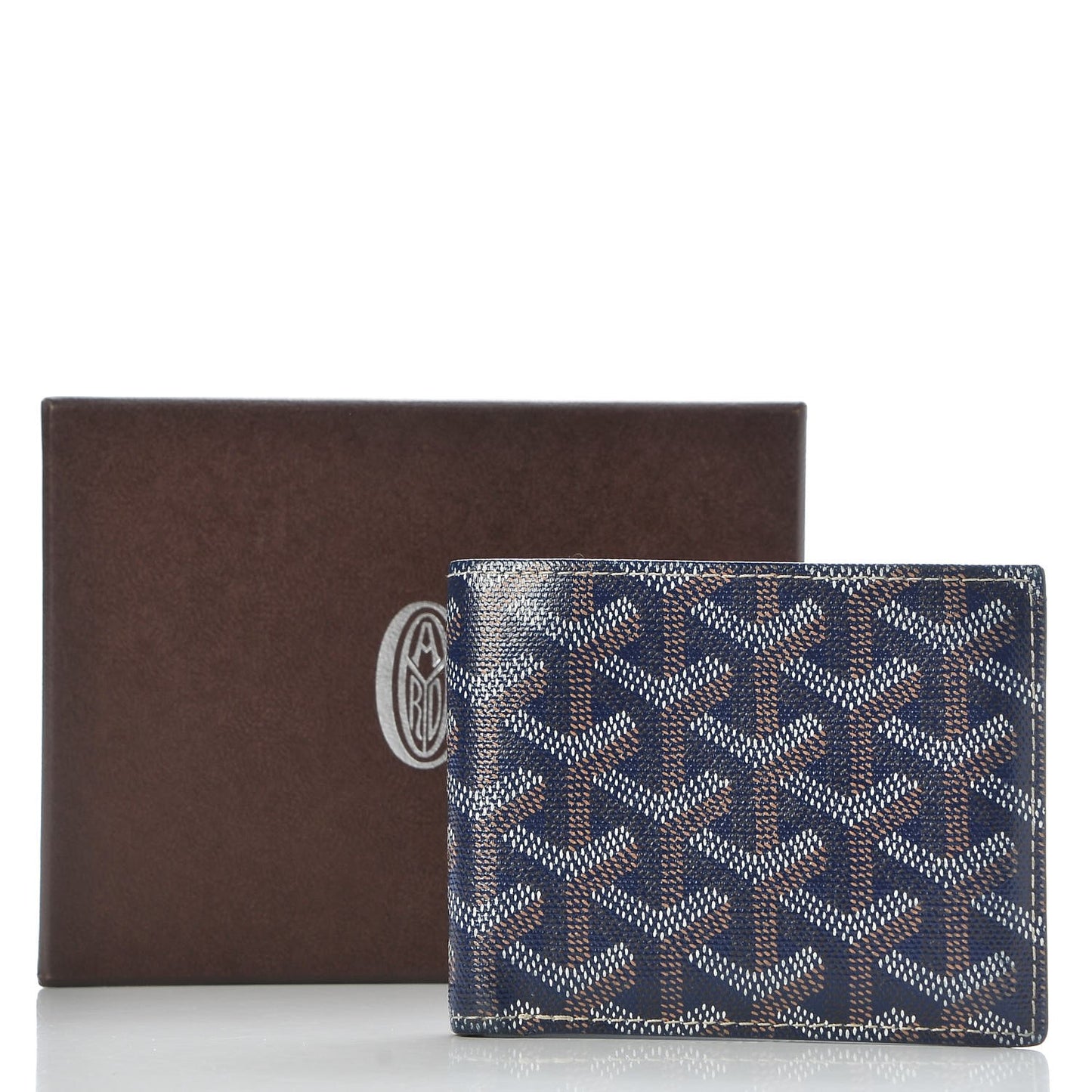 Goyardine Bifold Victoire PM Wallet Navy