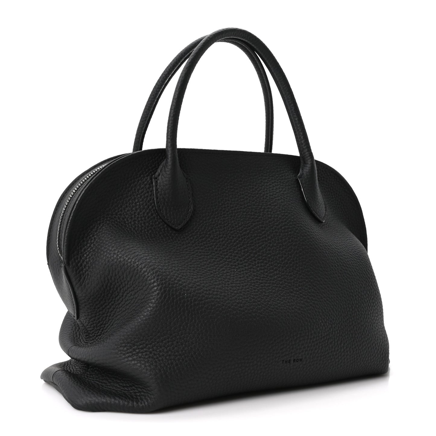 Matte Grained Calfskin Agnes Bag Black
