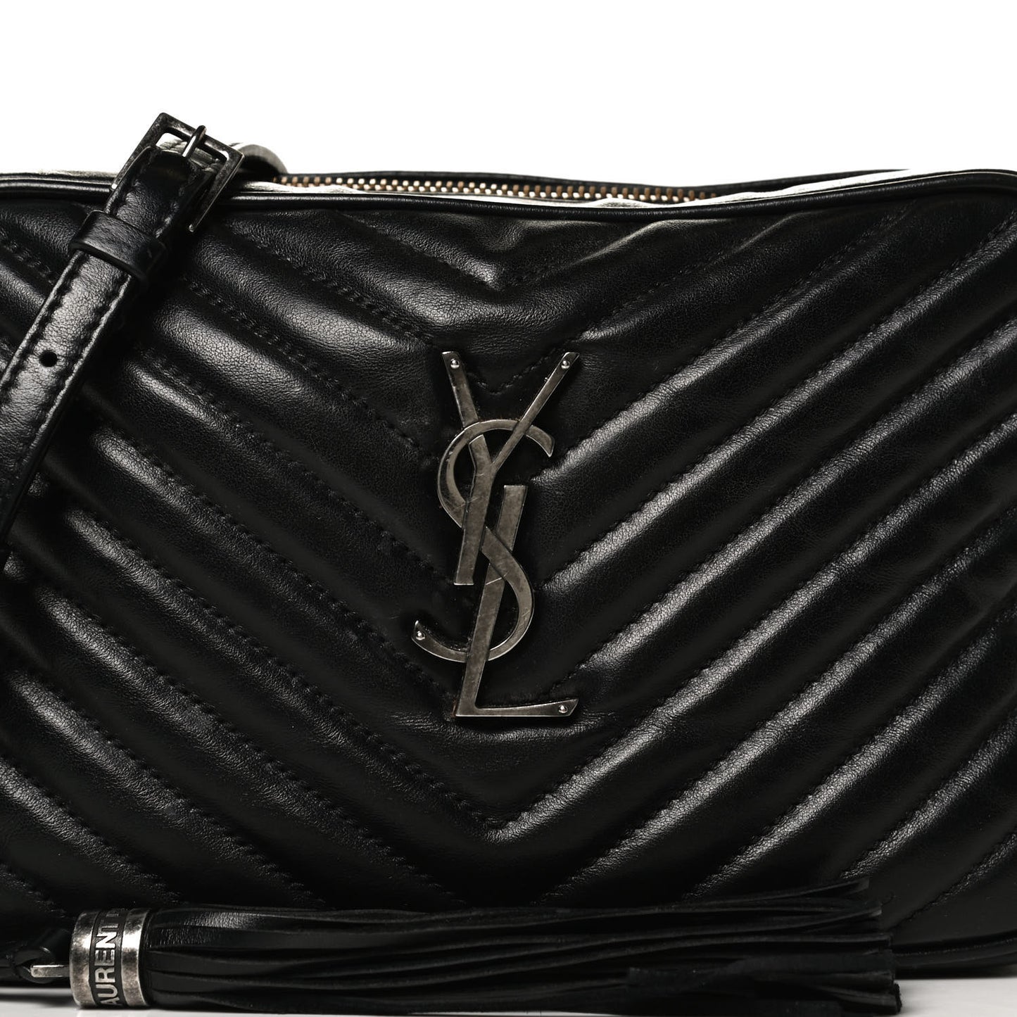 Calfskin Matelasse Monogram Lou Camera Bag Black