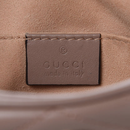 Gucci Calfskin Matelasse Mini GG Marmont Chain Shoulder Bag Nude 6 of 9