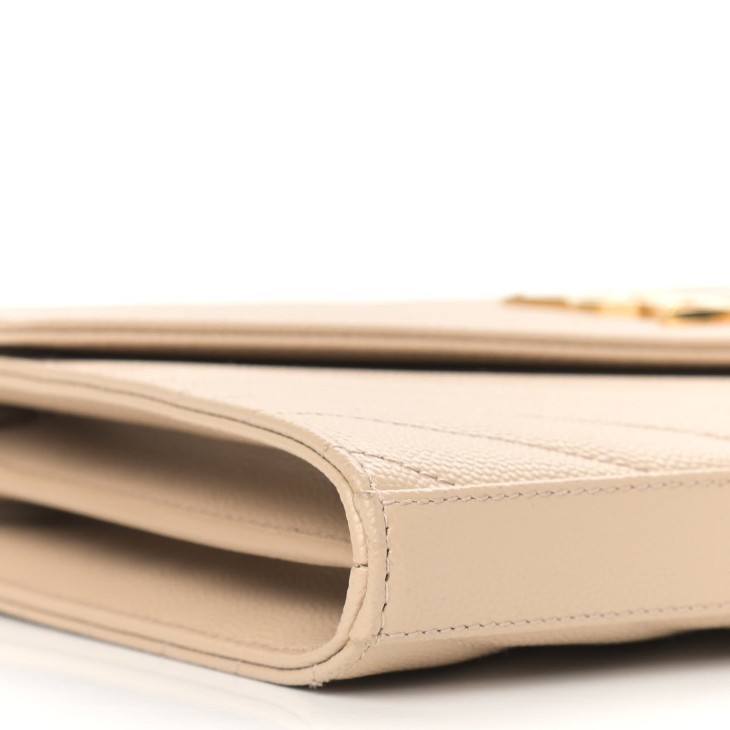 Grain De Poudre Matelasse Chevron Monogram Chain Wallet Nude Powder