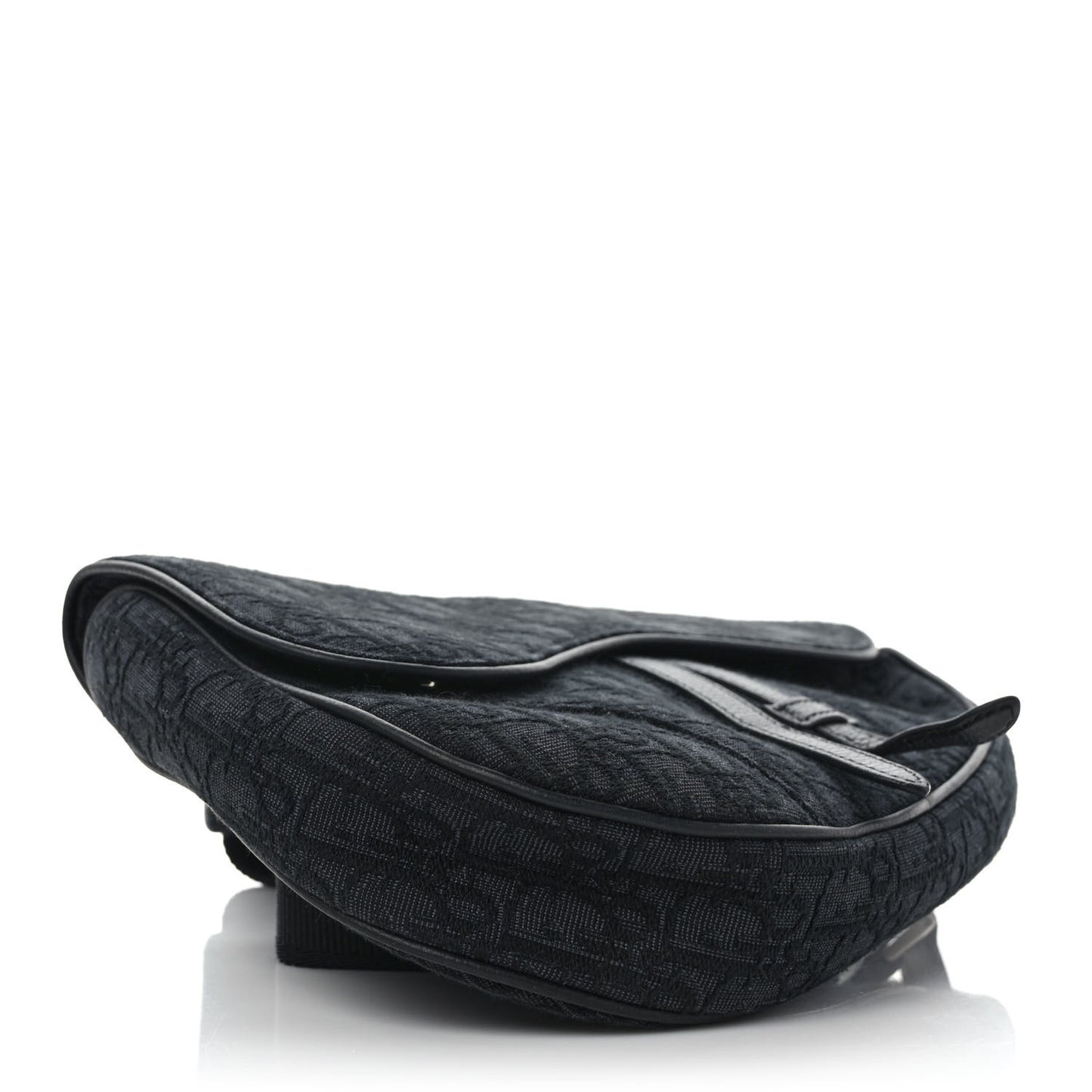 Oblique Mens Saddle Bag Black Blue