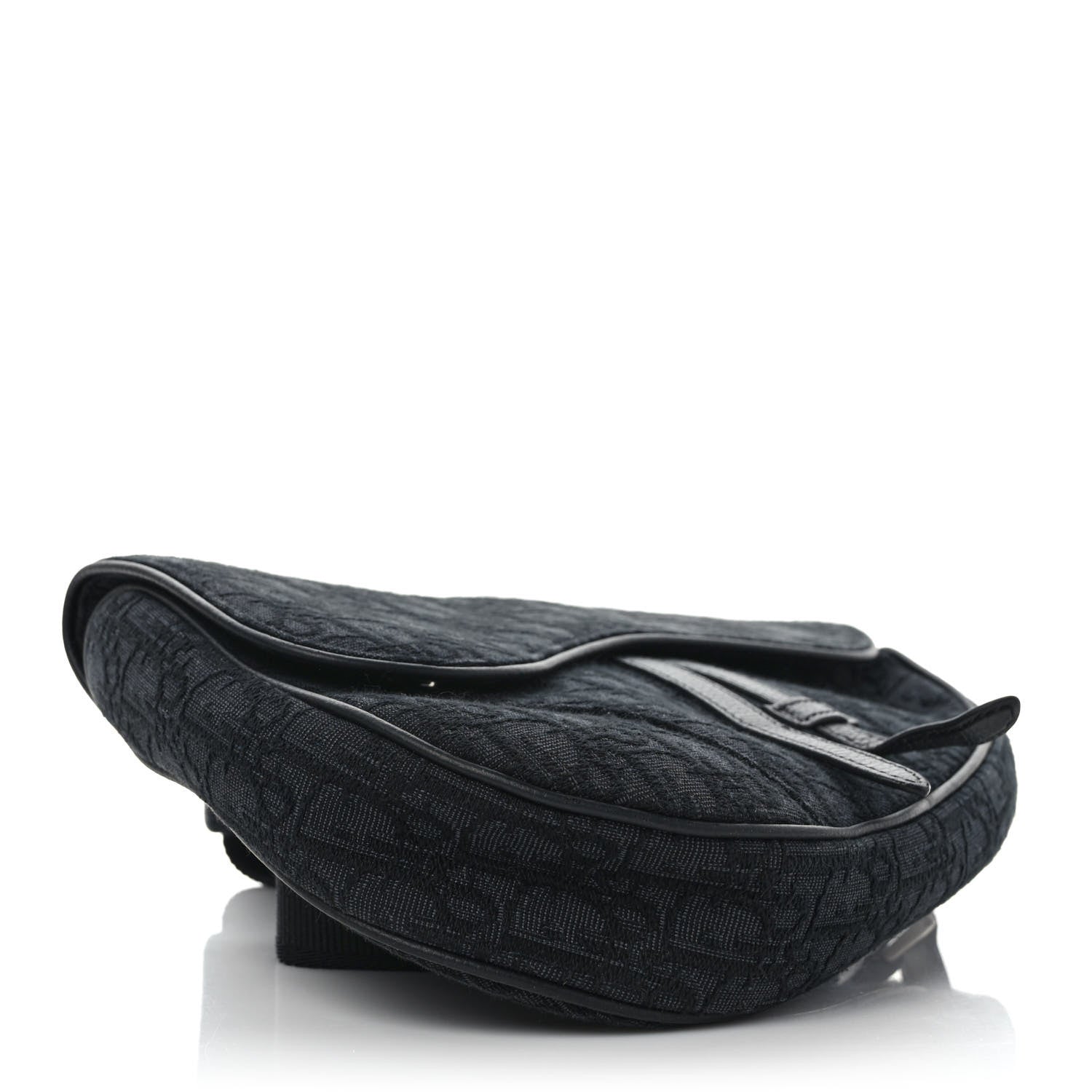 Christian Dior Oblique Mens Saddle Bag Black Blue 4 of 9