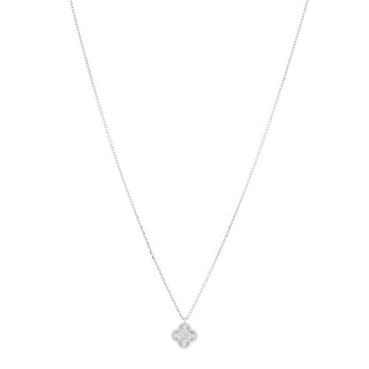Van Cleef & Arpels 18K White Gold Diamond Sweet Alhambra Pendant Necklace 1 of 4