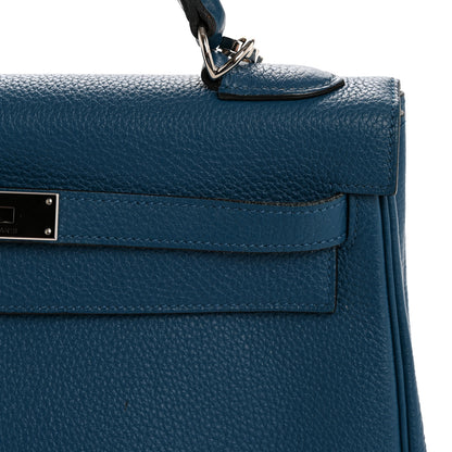 Hermes Togo Kelly Retourne 32 Bleu de Galice 24 of 29