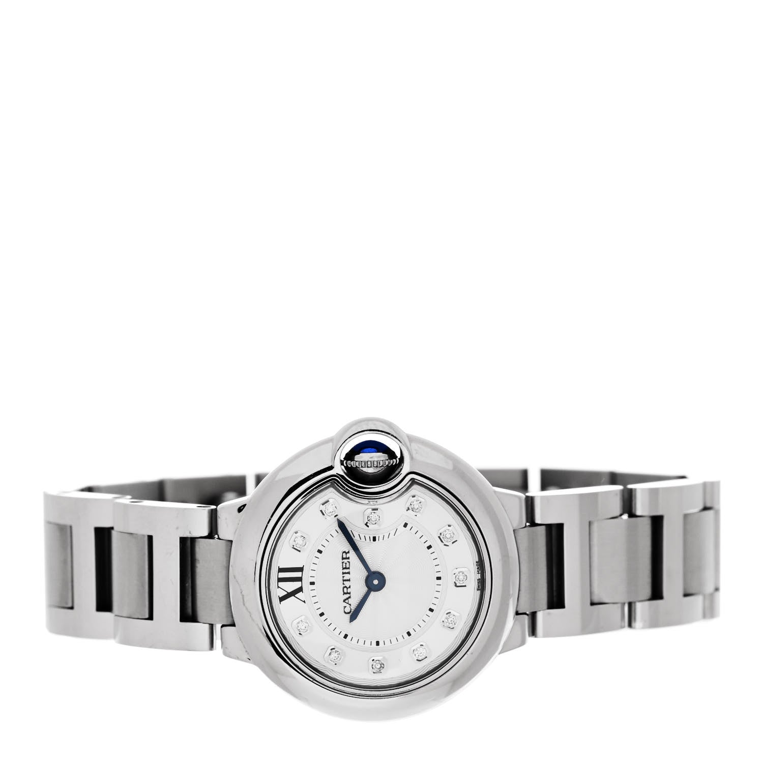 Cartier Stainless Steel Diamond 28mm Ballon Bleu De Cartier Quartz Watch 2 of 5