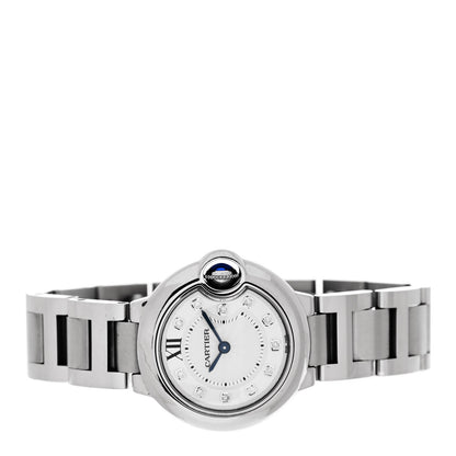 Cartier Stainless Steel Diamond 28mm Ballon Bleu De Cartier Quartz Watch 2 of 5