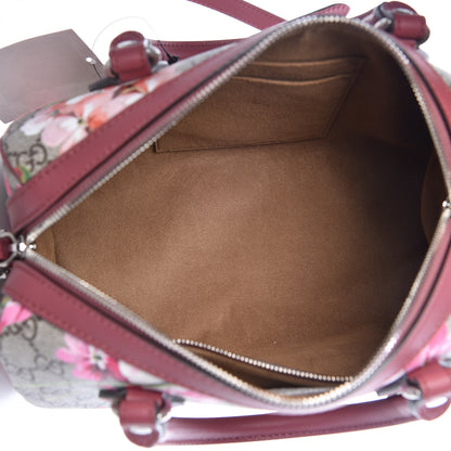 Gucci GG Supreme Monogram Blooms Small Boston Beige Multicolor Dry Rose 6 of 11