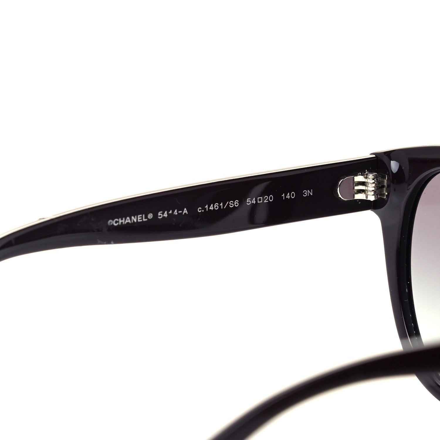 Chanel Acetate CC Butterfly Sunglasses 5414-A Black 5 of 9