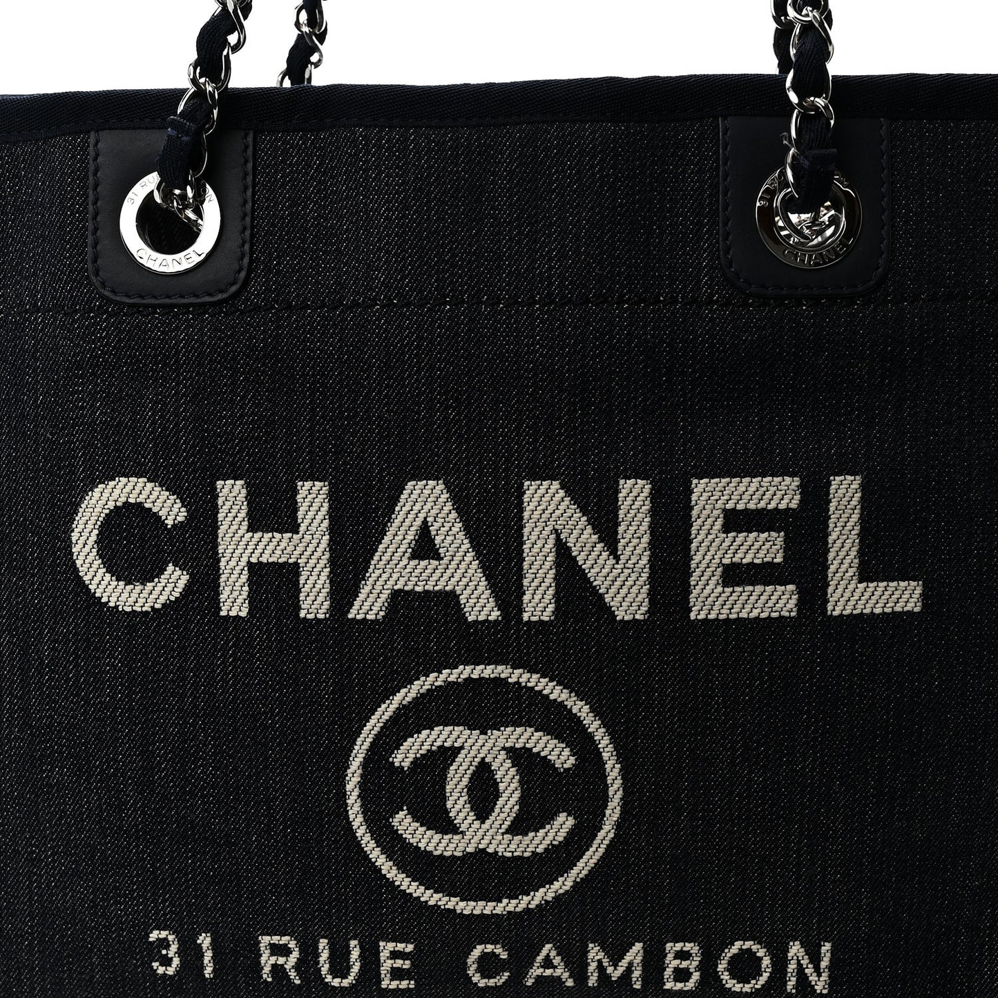 Denim Small Deauville Tote Dark Blue