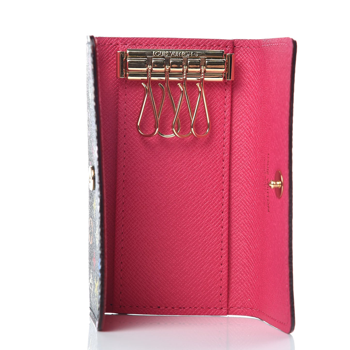 Monogram Multicolor Multicles 4 Key Holder Black Grenade