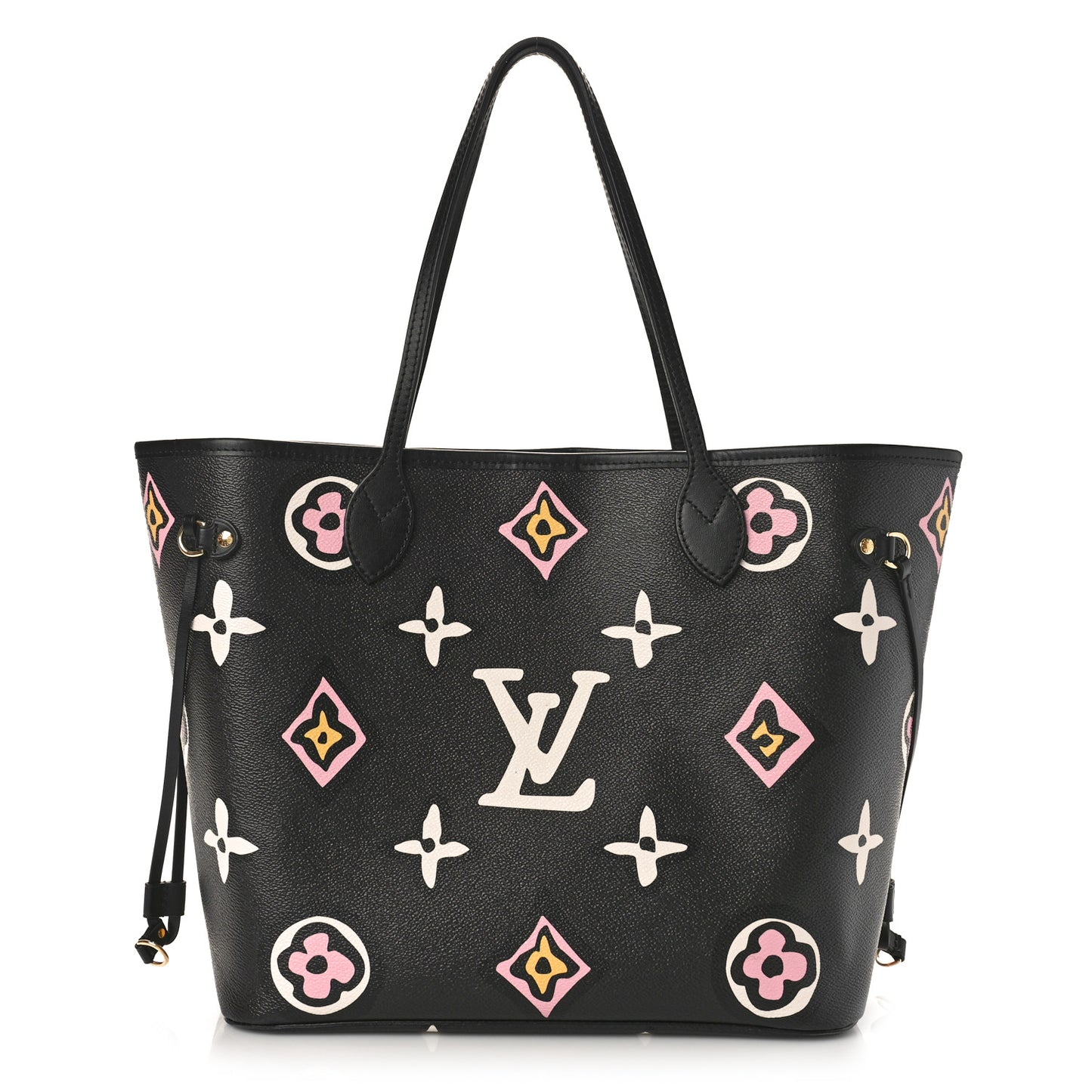 Monogram Giant Wild At Heart Neverfull MM Black