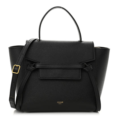 Celine Grained Calfskin Nano Belt Bag Black 1 of 12