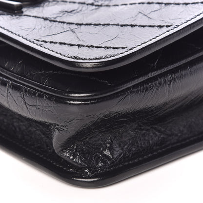 Saint Laurent Crinkled Calfskin Matelasse Monogram Niki Chain Wallet Black 7 of 8