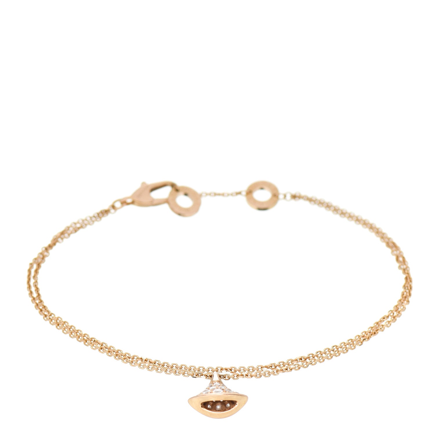 Bulgari 18K Rose Gold Diamond Divas' Dream Bracelet 1 of 4