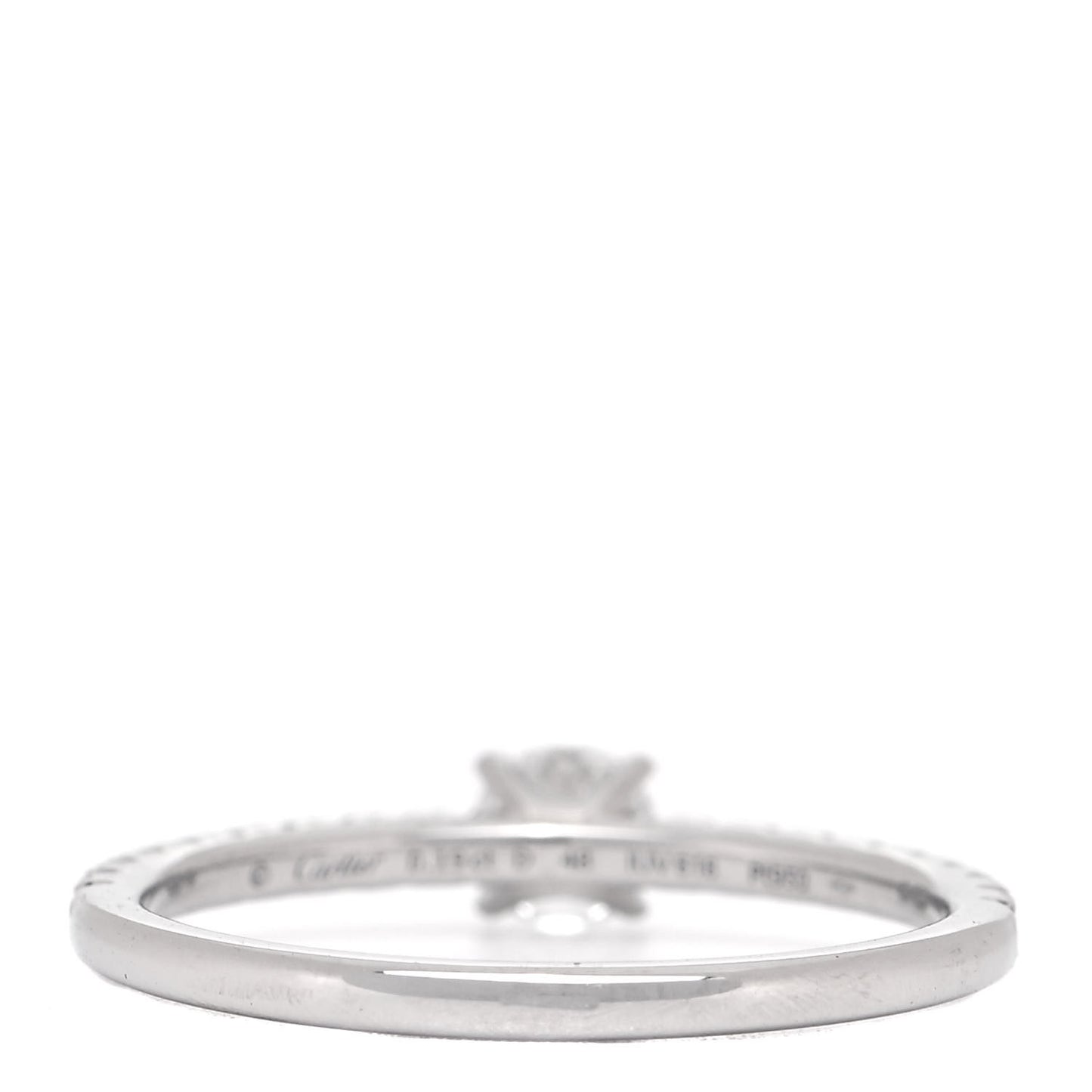Platinum Diamond .19ct Etincelle De Cartier Solitaire Engagement Ring 48 4.5