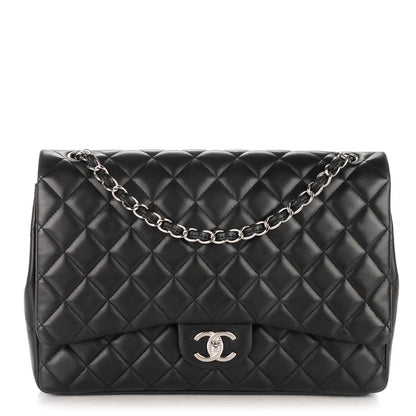 Chanel Lambskin Quilted Maxi Double Flap Black 1 of 8
