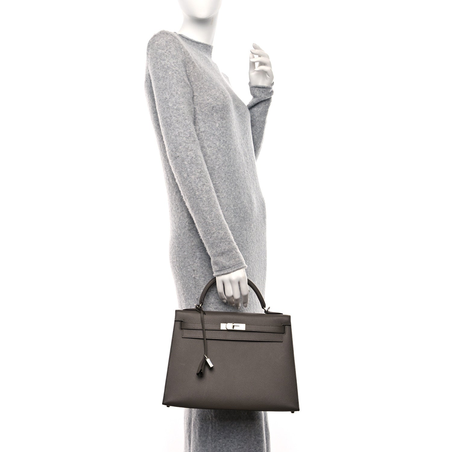 Hermes Epsom Kelly Sellier 32 Etain 2 of 9