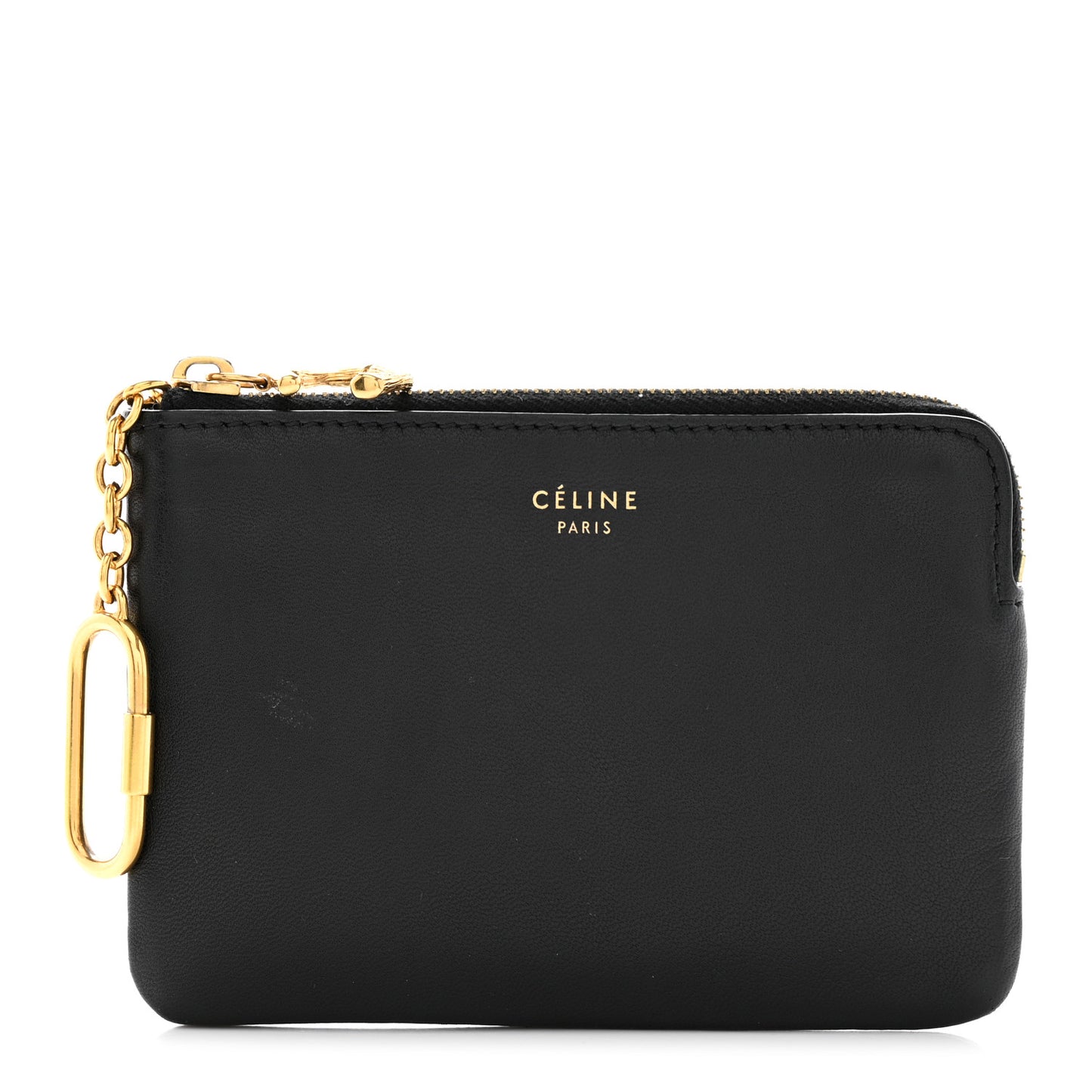Lambskin Coin and Card Pouch Black