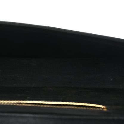 Saint Laurent Grain De Poudre Matelasse Chevron Large Monogram Satchel Black 5 of 10