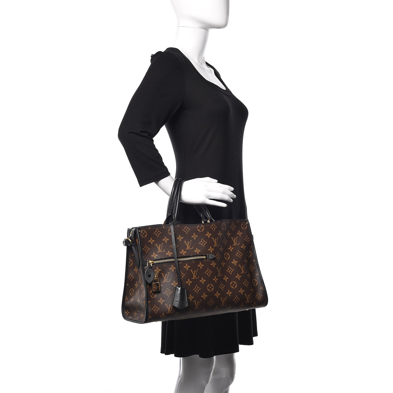 Louis Vuitton Monogram Popincourt MM Black 2 of 10