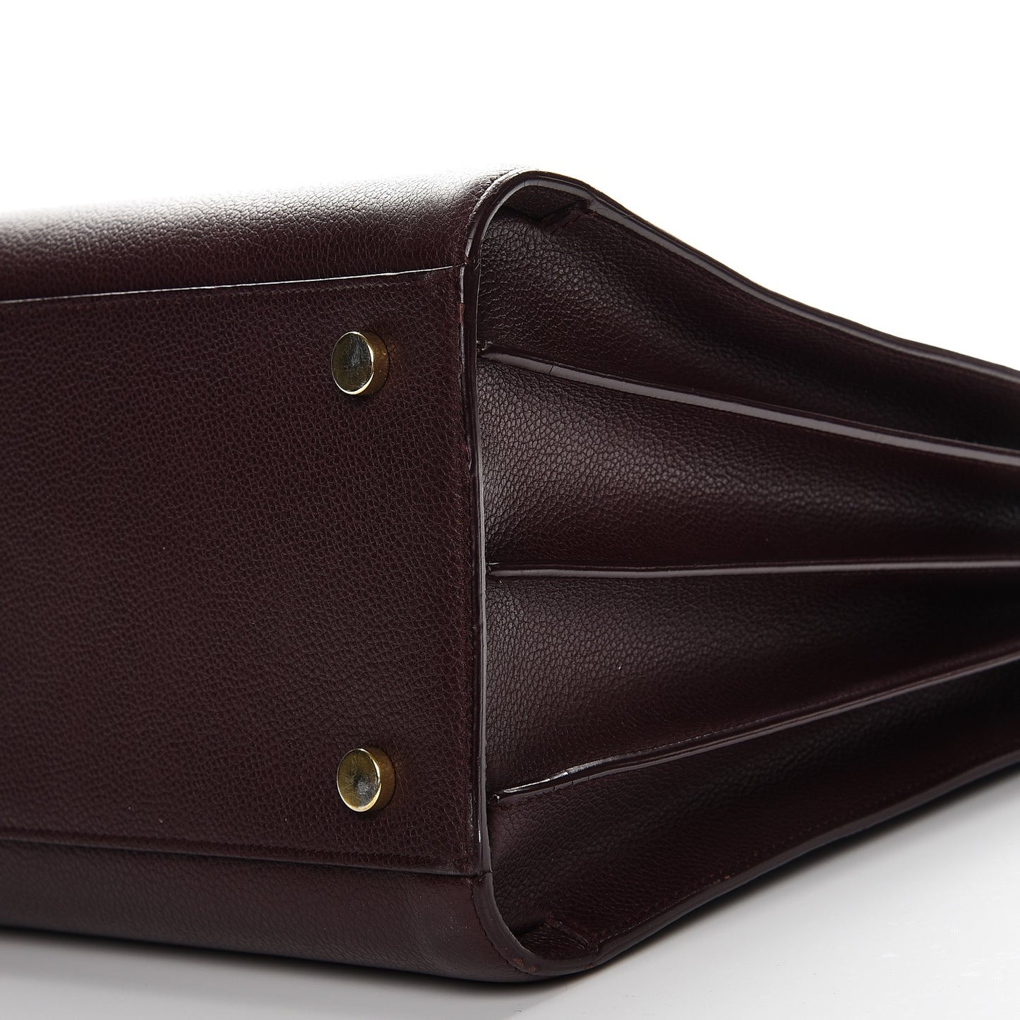 Grained Calfskin Small Classic Sac De Jour Bordeaux