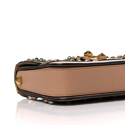 Valentino Garavani Grained Calfskin Tribal B-Rockstud Rolling Shoulder Bag Soft Noisette 5 of 11